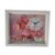 Relógio de Parede Vaso de Flores Tam 23X28 Retrô Moldura em Madeira