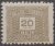 Taxa Devida – RHM X42 B (Novo) 20 Réis – Tipo Cifra Horizontal – 1920/21 (Selos do Brasil)