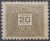 Taxa Devida – RHM X42 C (Novo) 20 Réis – Tipo Cifra Horizontal – 1920/21 (Selos do Brasil)