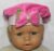 Touca Infantil Menina de 3 meses até 1 ano, Plush tipo aveludado com decoração frontal
