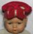 Touca Infantil Menina Recém nascida até 6 meses, Plush tipo aveludado com decoração frontal